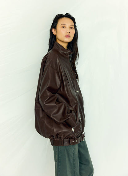 Leather Moto Bomber | Tibi Discount