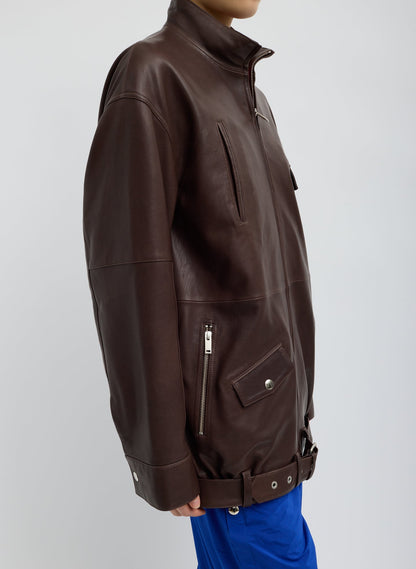 Leather Moto Bomber | Tibi Discount