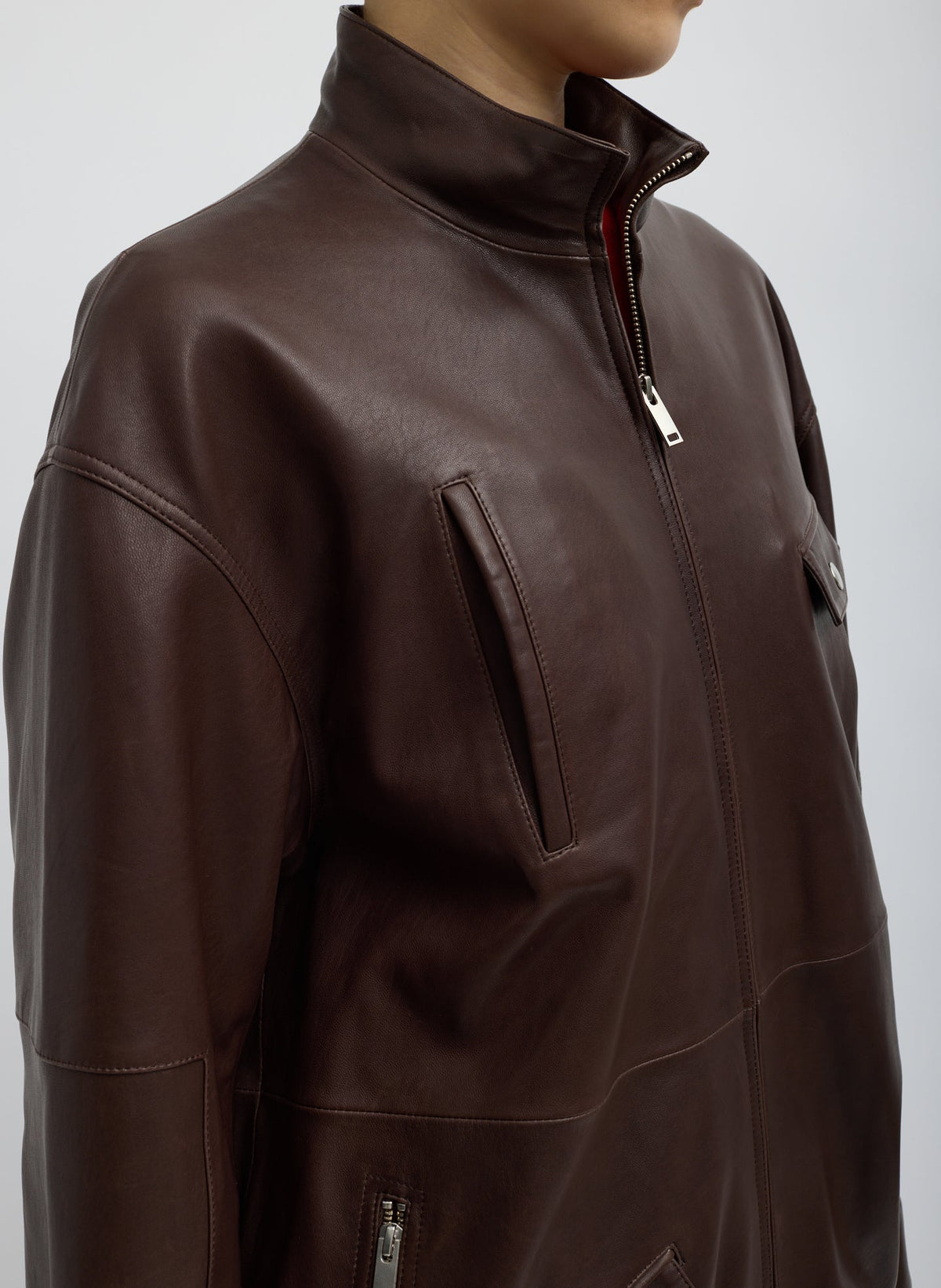 Leather Moto Bomber | Tibi Discount