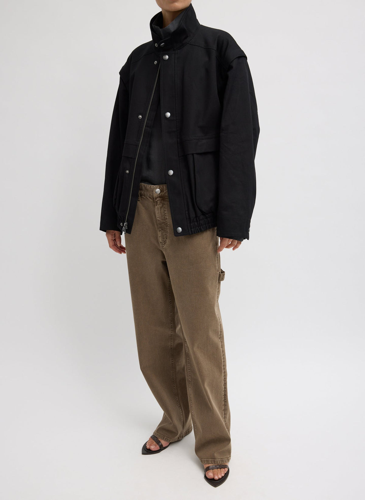 Patchwork Twill Slicker Jacket | Tibi Deals