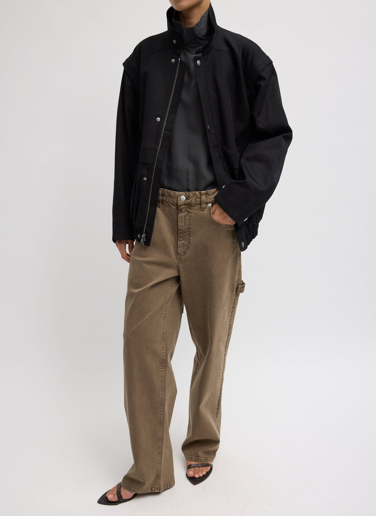 Patchwork Twill Slicker Jacket | Tibi Deals