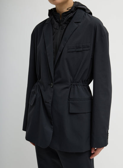 Tech Suiting Anorak Blazer With Zip Off Vest | Tibi Top Pick