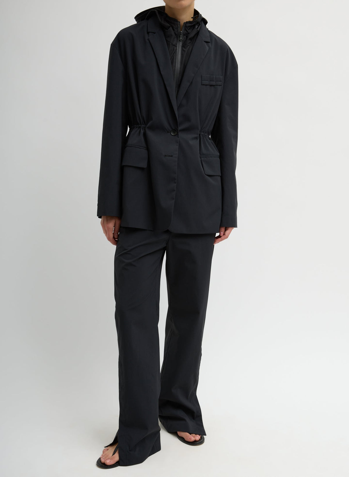 Tech Suiting Anorak Blazer With Zip Off Vest | Tibi Top Pick