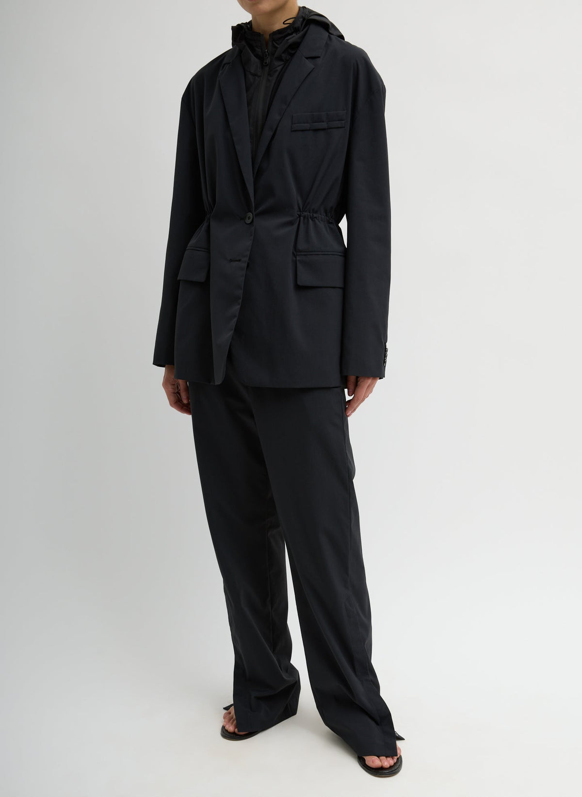 Tech Suiting Anorak Blazer With Zip Off Vest | Tibi Top Pick