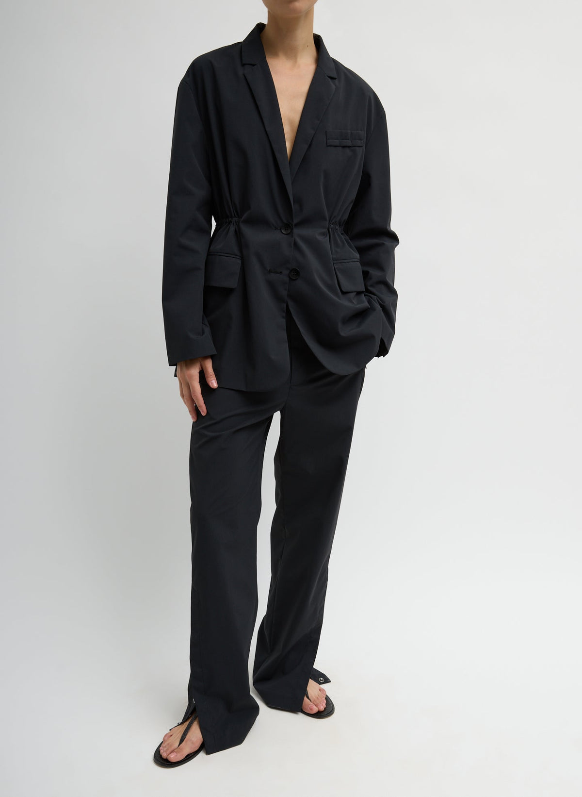 Tech Suiting Anorak Blazer With Zip Off Vest | Tibi Top Pick