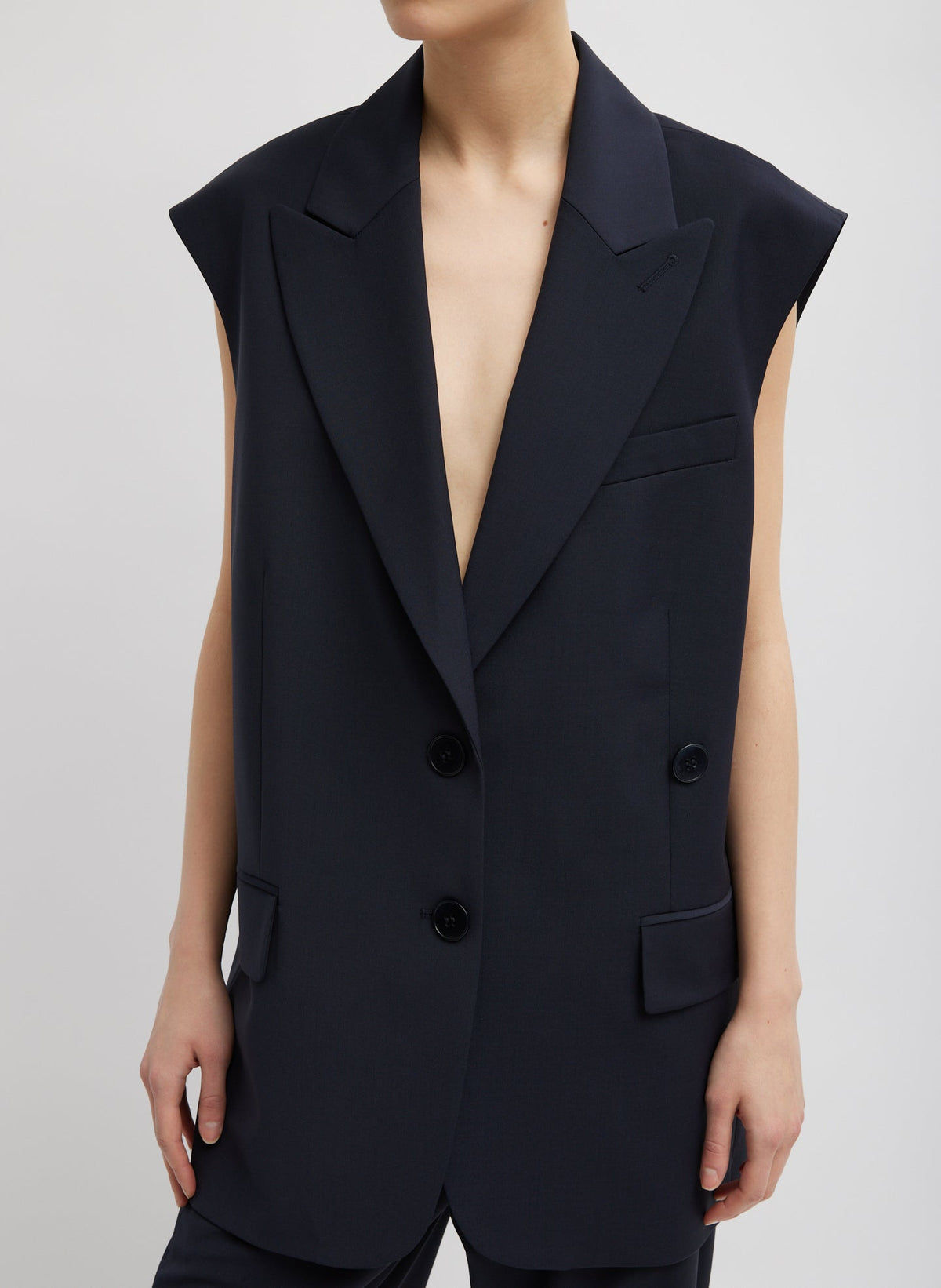 Tropical Wool Liam Vest | Tibi Signature