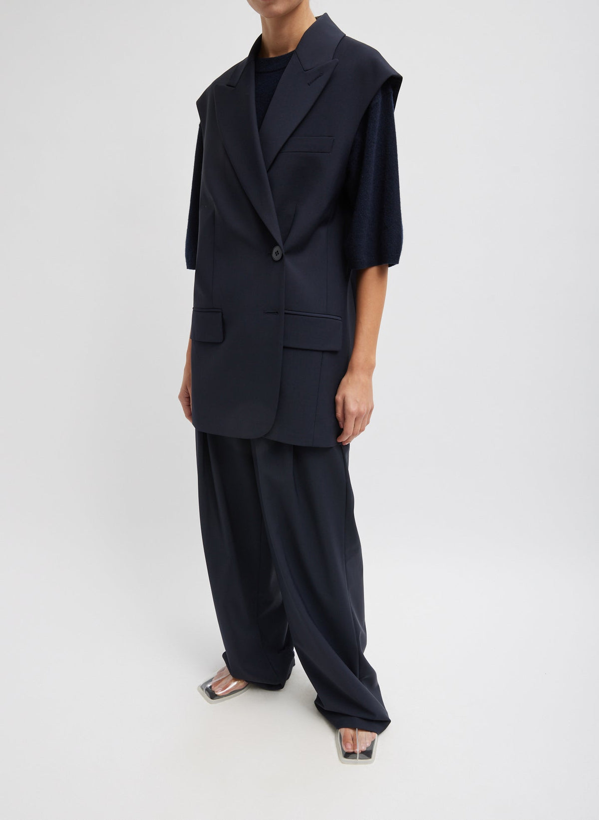 Tropical Wool Liam Vest | Tibi Signature