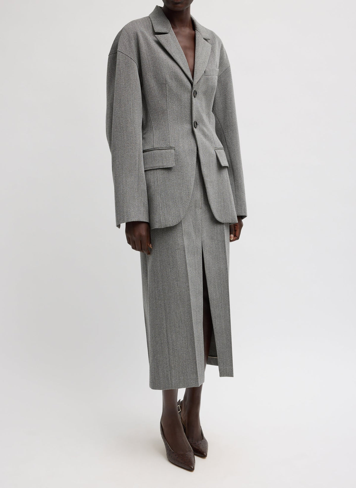Structured Wool Sculpted Blazer | Tibi Customer Favorite