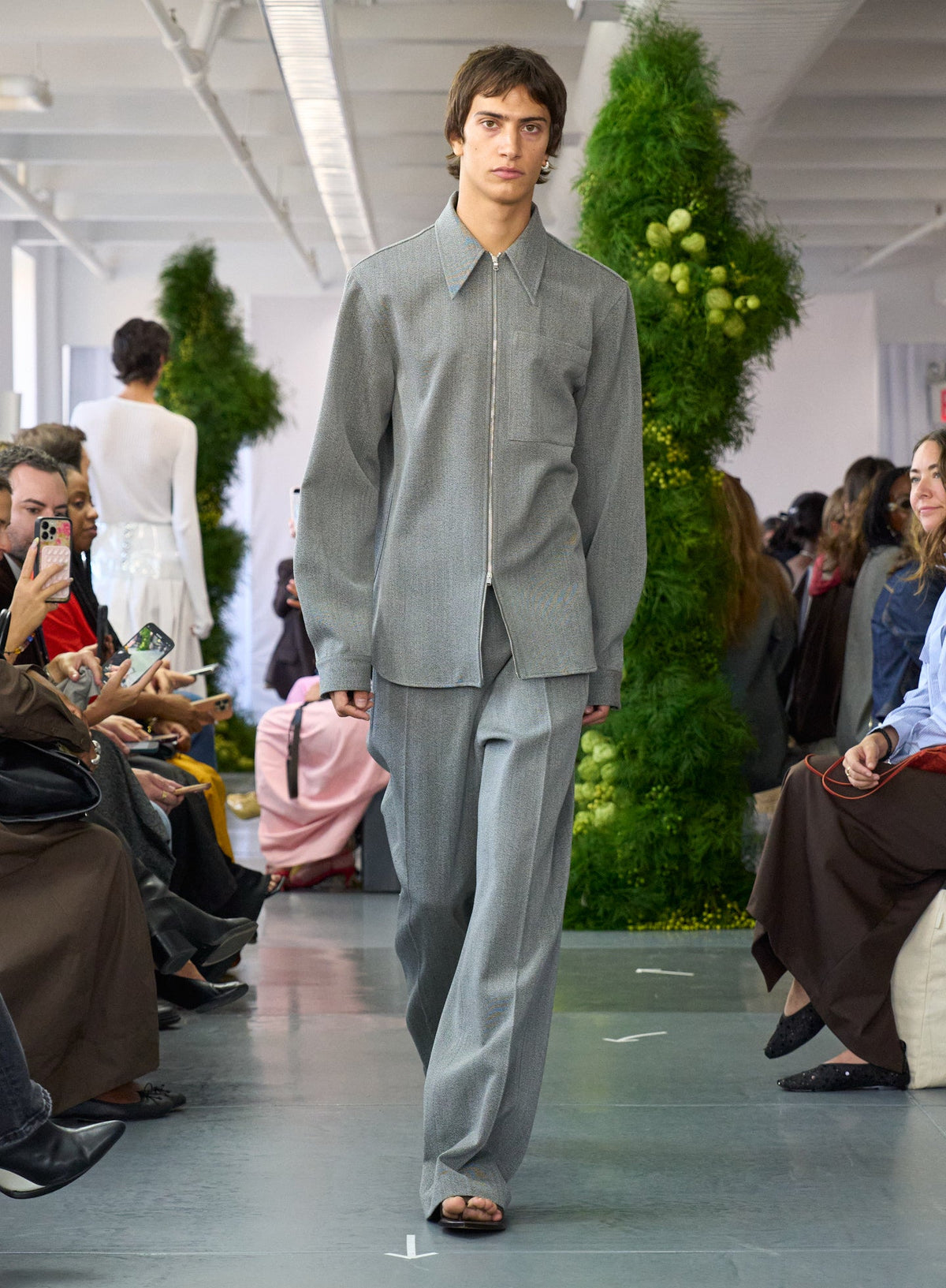 Structured Wool Zipper Jacket | Tibi Signature