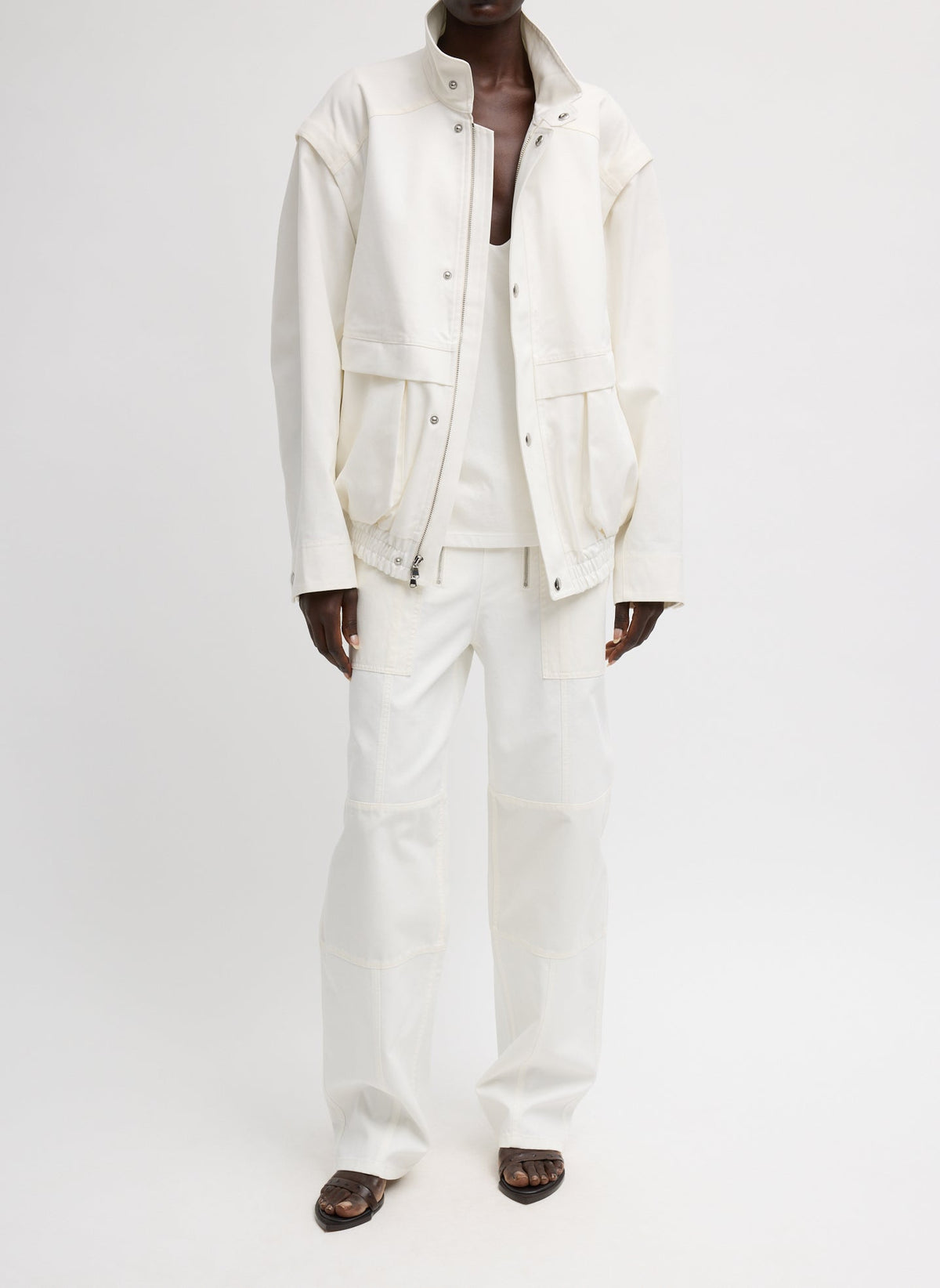 Patchwork Twill Slicker Jacket | Tibi Trending