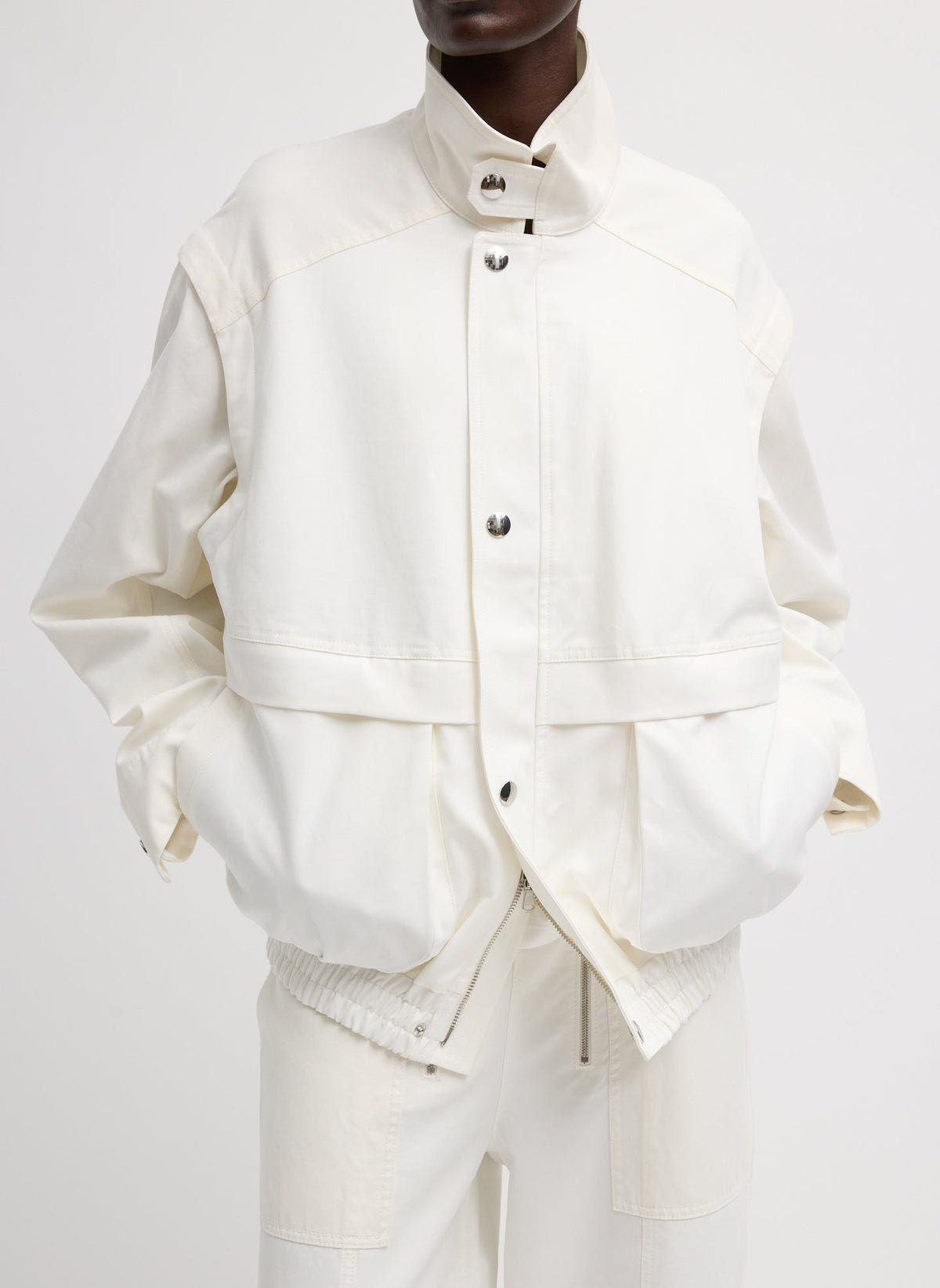 Patchwork Twill Slicker Jacket | Tibi Trending