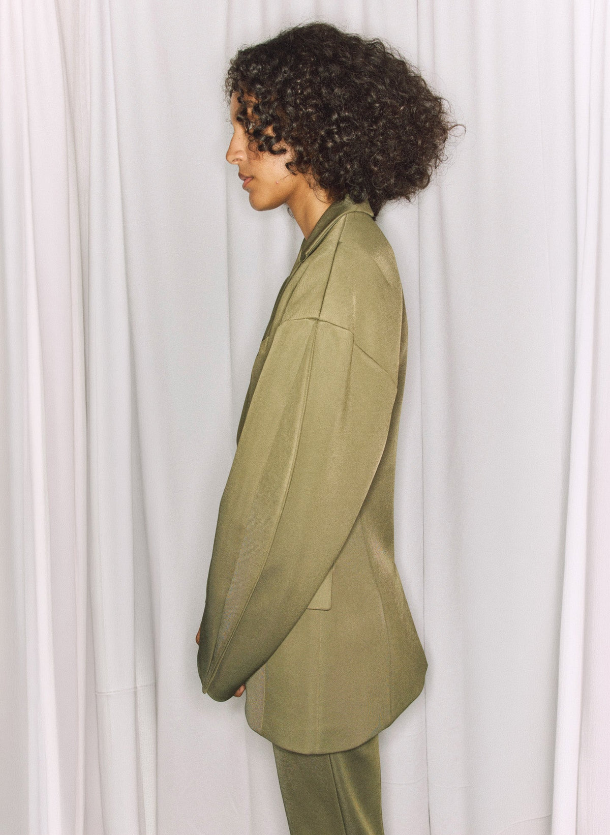 Spring Bonded Twill Sculpted Blazer | Tibi Everyday