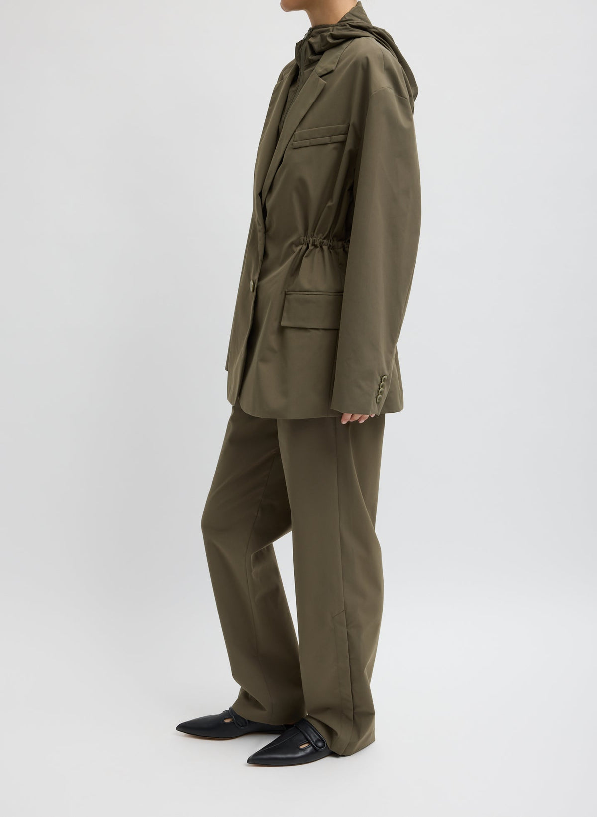 Tech Suiting Anorak Blazer With Zip Off Vest | Tibi Discount