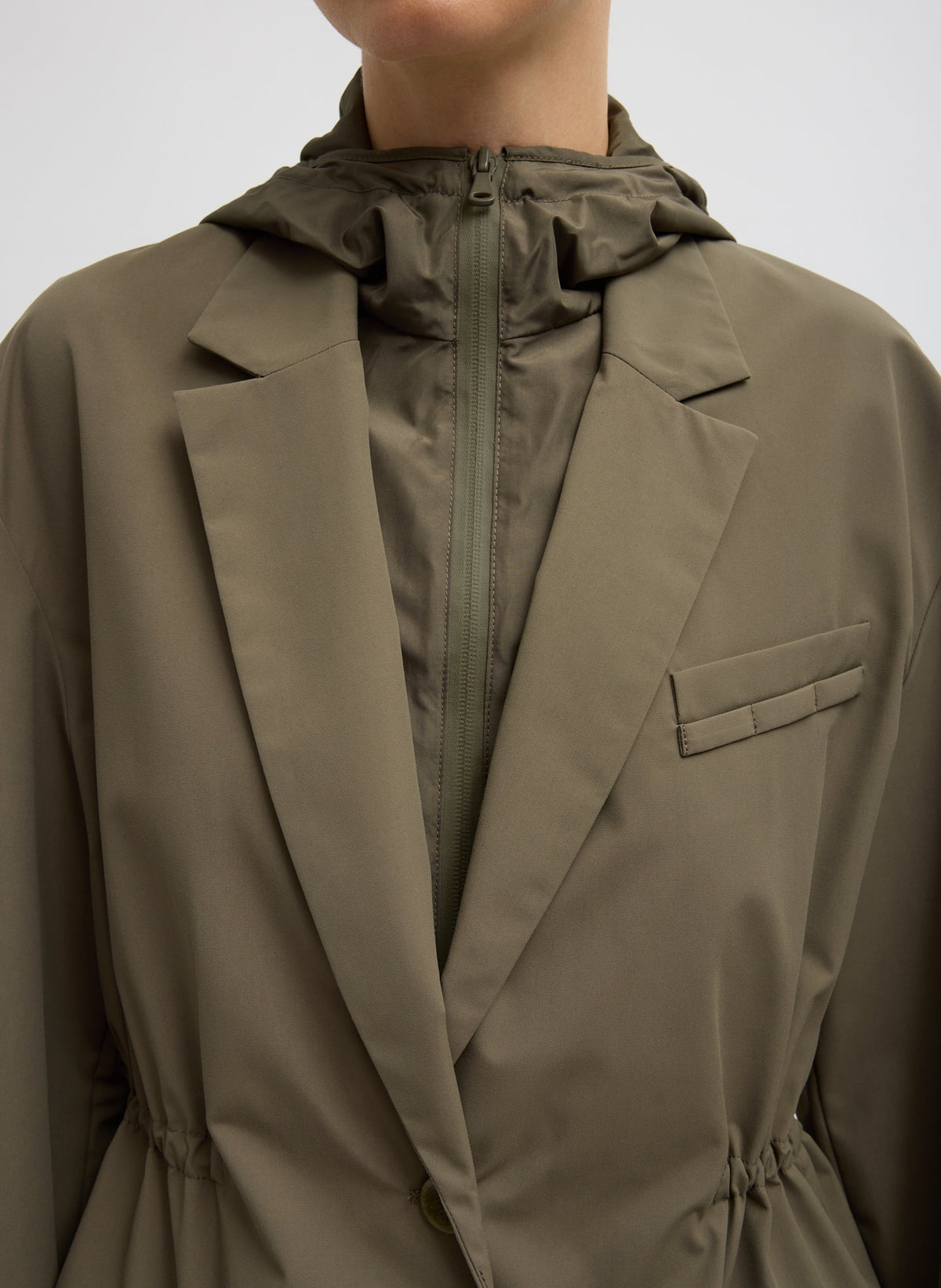 Tech Suiting Anorak Blazer With Zip Off Vest | Tibi Discount