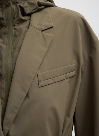 Tech Suiting Anorak Blazer With Zip Off Vest | Tibi Discount