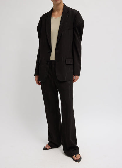 Viscose Suiting Hinged Sleeve Blazer | Tibi Smart Buy