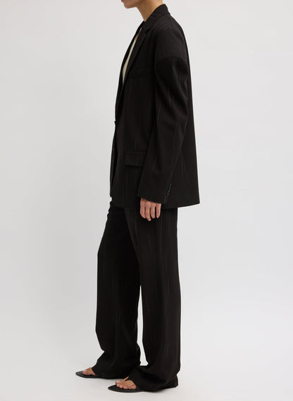 Viscose Suiting Hinged Sleeve Blazer | Tibi Smart Buy