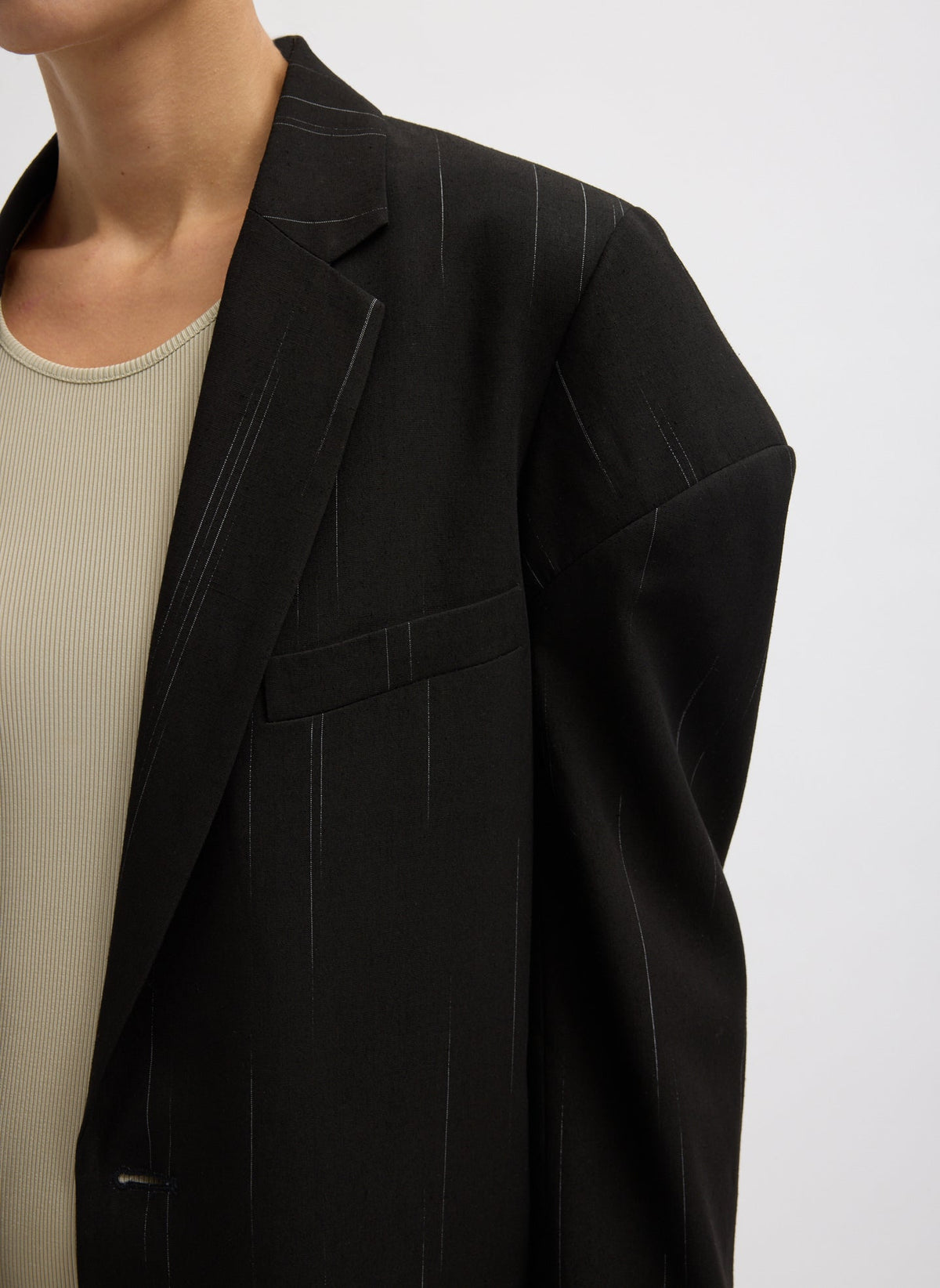 Viscose Suiting Hinged Sleeve Blazer | Tibi Smart Buy
