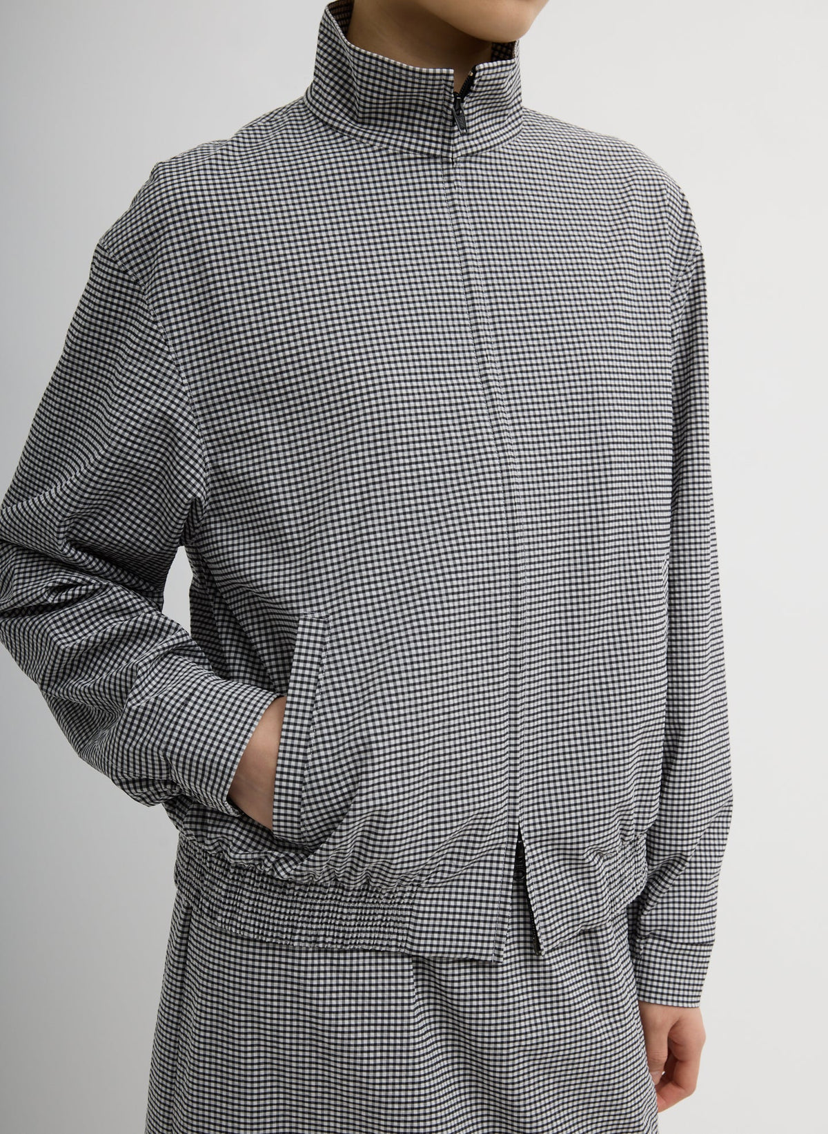 Tech Gingham Track Jacket | Tibi Premium
