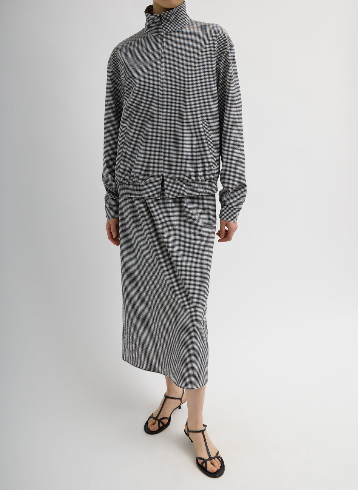 Tech Gingham Track Jacket | Tibi Premium