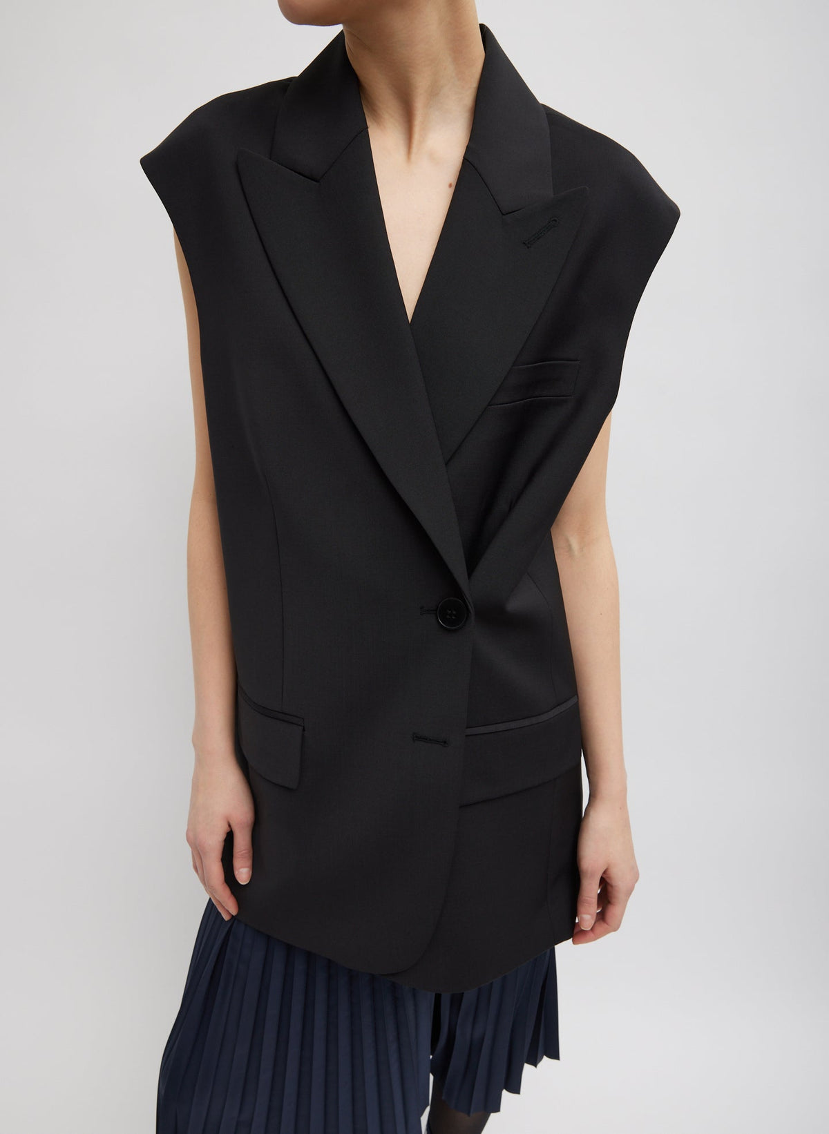 Tropical Wool Liam Vest | Tibi Customer Favorite