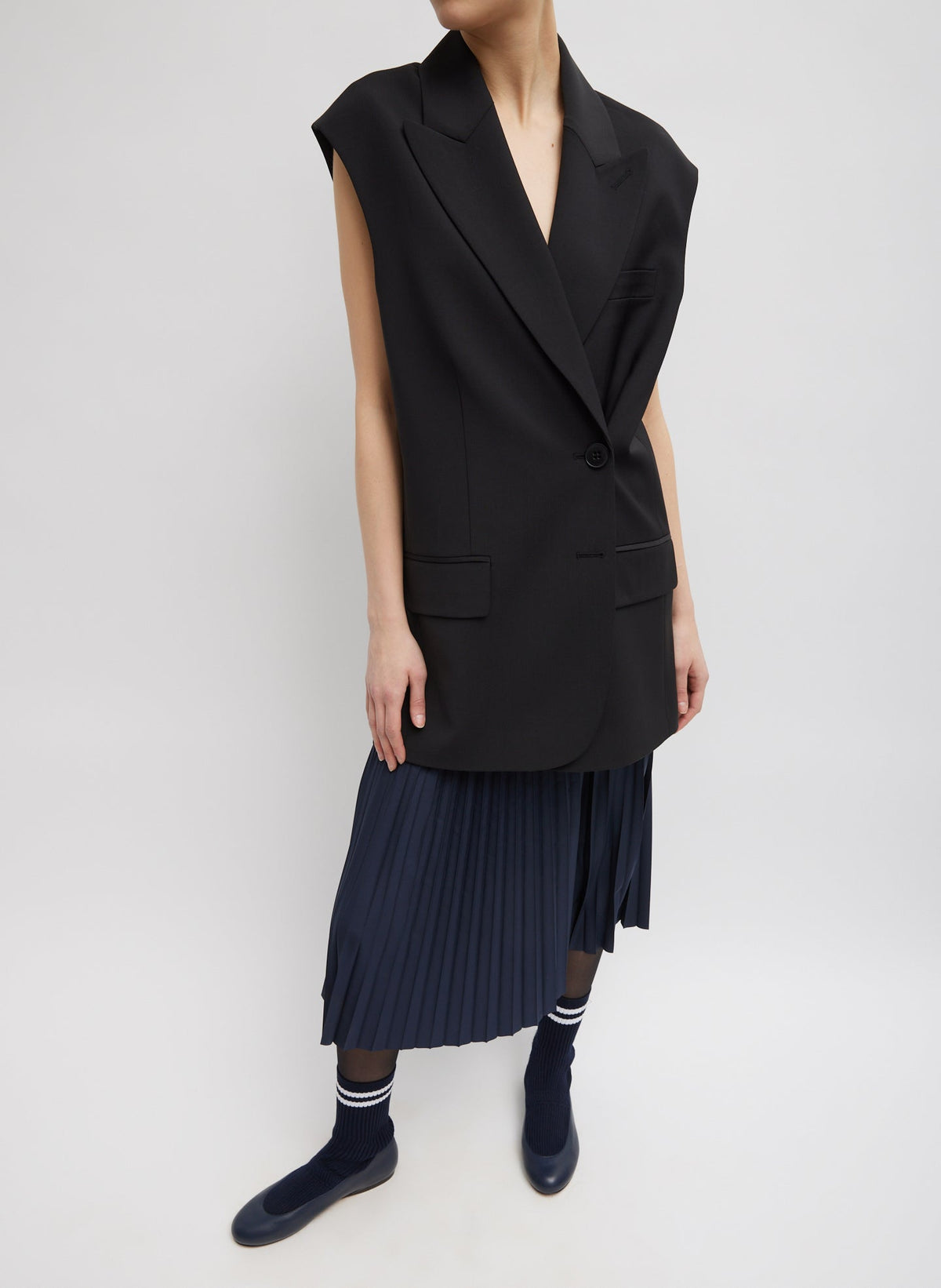 Tropical Wool Liam Vest | Tibi Customer Favorite