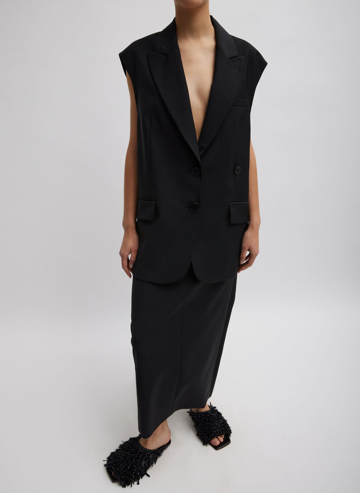 Tropical Wool Liam Vest | Tibi Customer Favorite