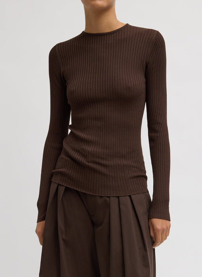 Ribbed Sweater Crewneck Pullover | Tibi Great Value