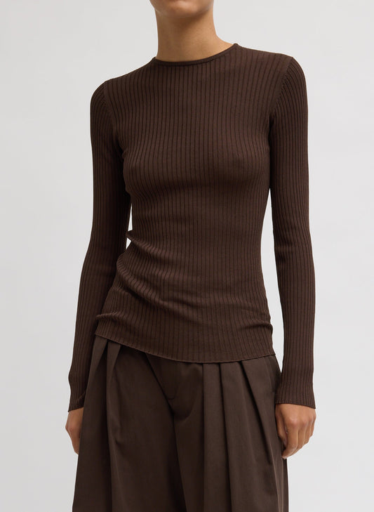 Ribbed Sweater Crewneck Pullover | Tibi Great Value