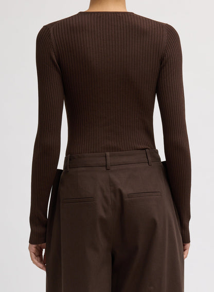 Ribbed Sweater Crewneck Pullover | Tibi Great Value