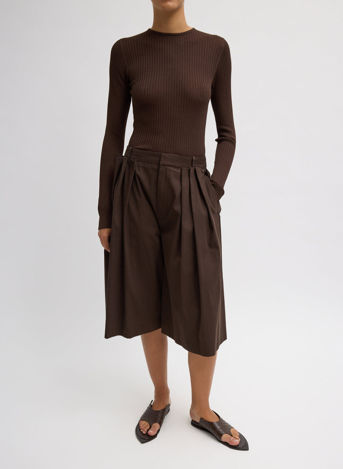 Ribbed Sweater Crewneck Pullover | Tibi Great Value