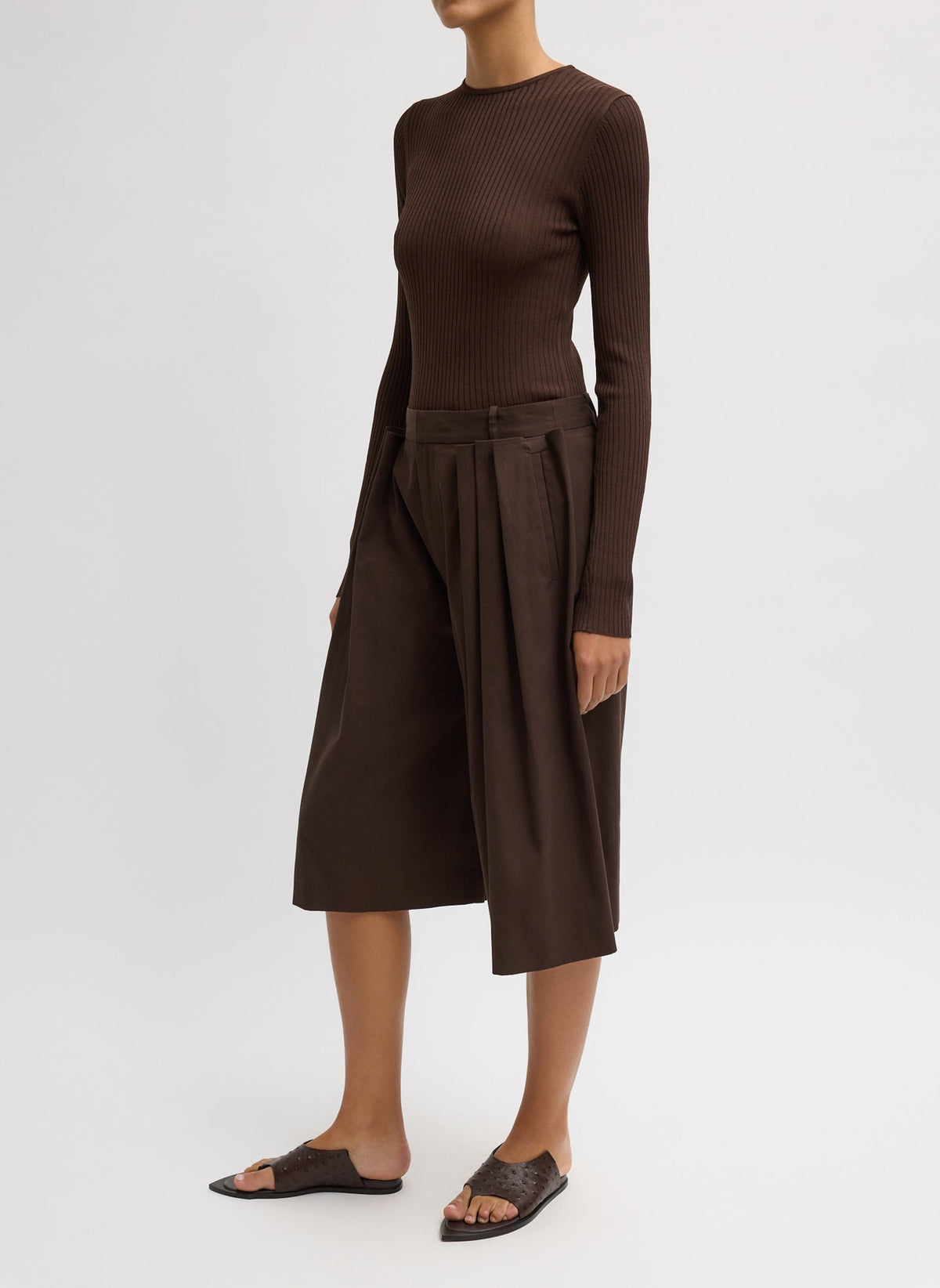 Ribbed Sweater Crewneck Pullover | Tibi Great Value