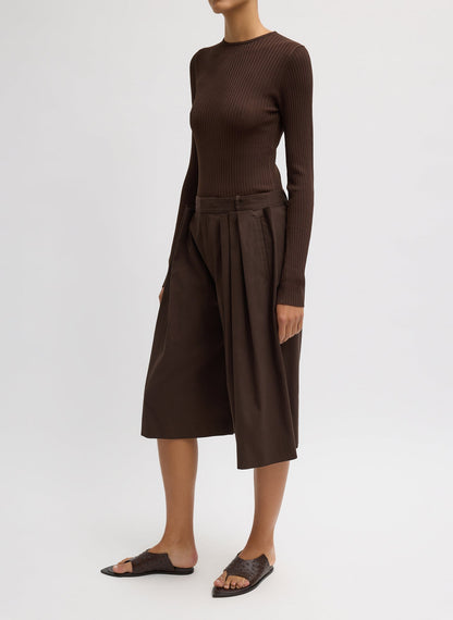 Ribbed Sweater Crewneck Pullover | Tibi Great Value