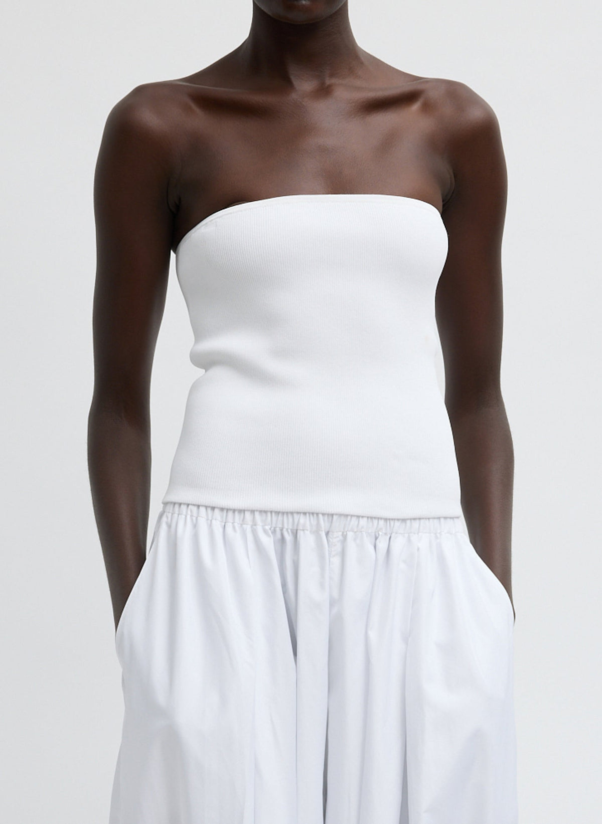 Ribbed Sweater Tube Top | Tibi Signature