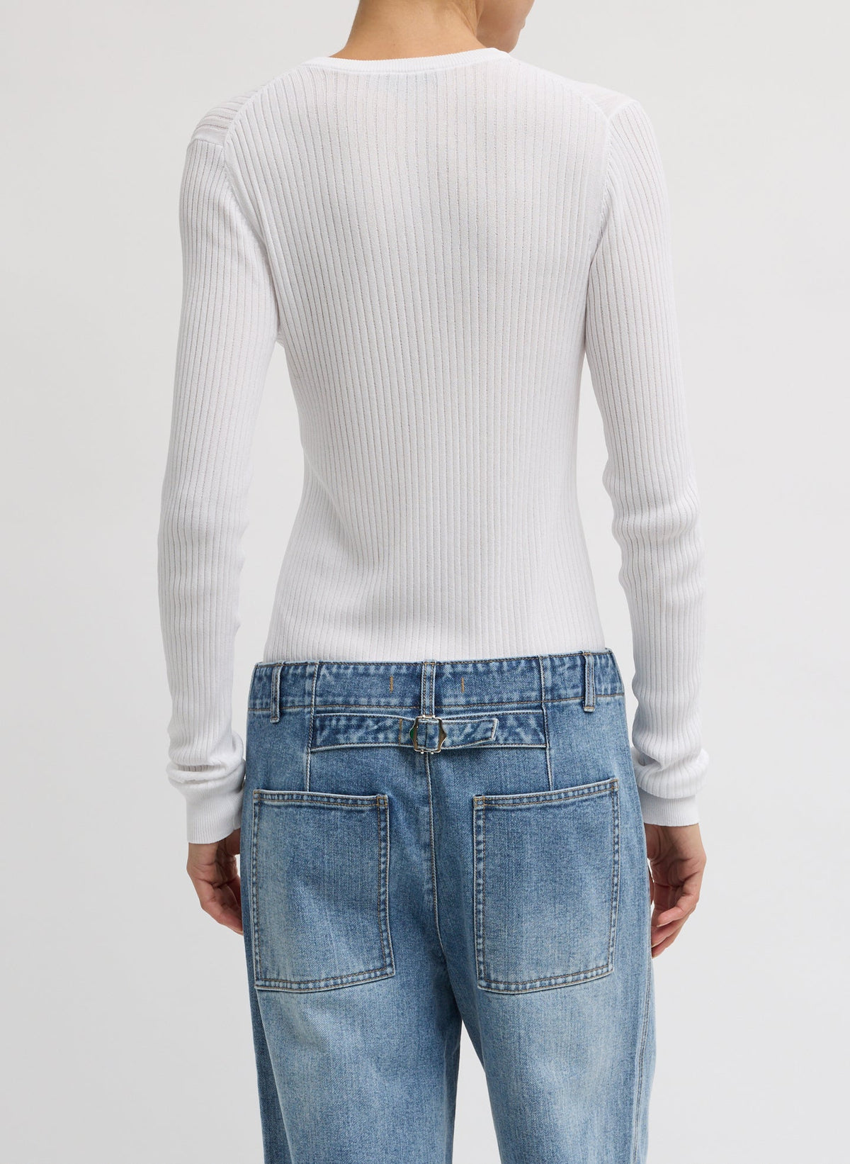 Ribbed Sweater Slim Cardigan | Tibi Exclusive