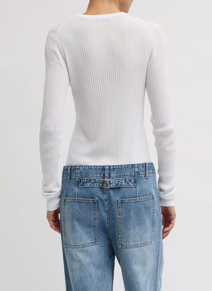 Ribbed Sweater Slim Cardigan | Tibi Exclusive
