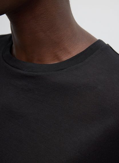 Sheer Crepe Knit Crewneck Unisex Long Sleeve T-Shirt | Tibi Customer Favorite