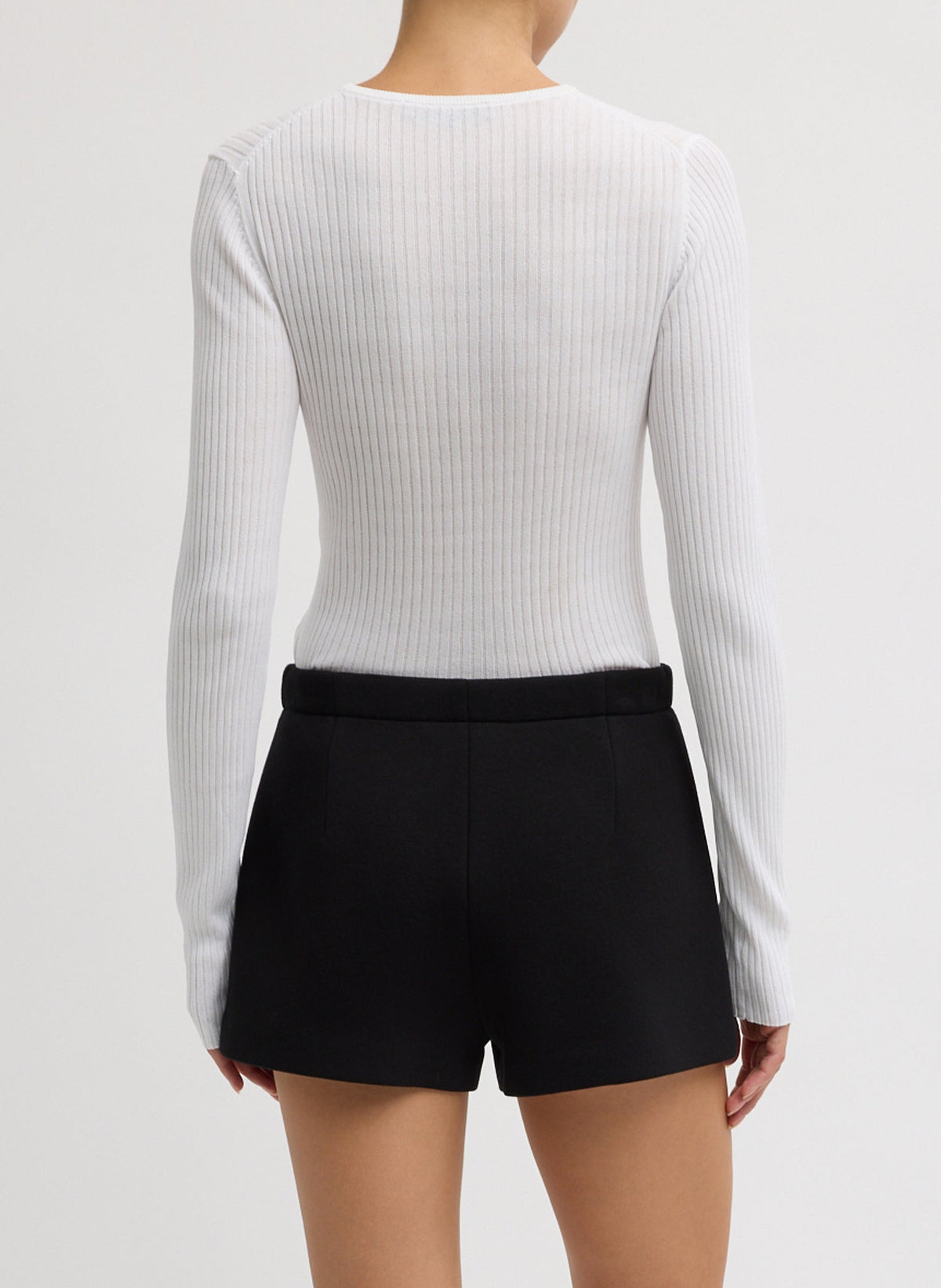 Ribbed Sweater Crewneck Pullover | Tibi Classic