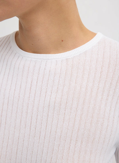 Ribbed Sweater Crewneck Pullover | Tibi Classic