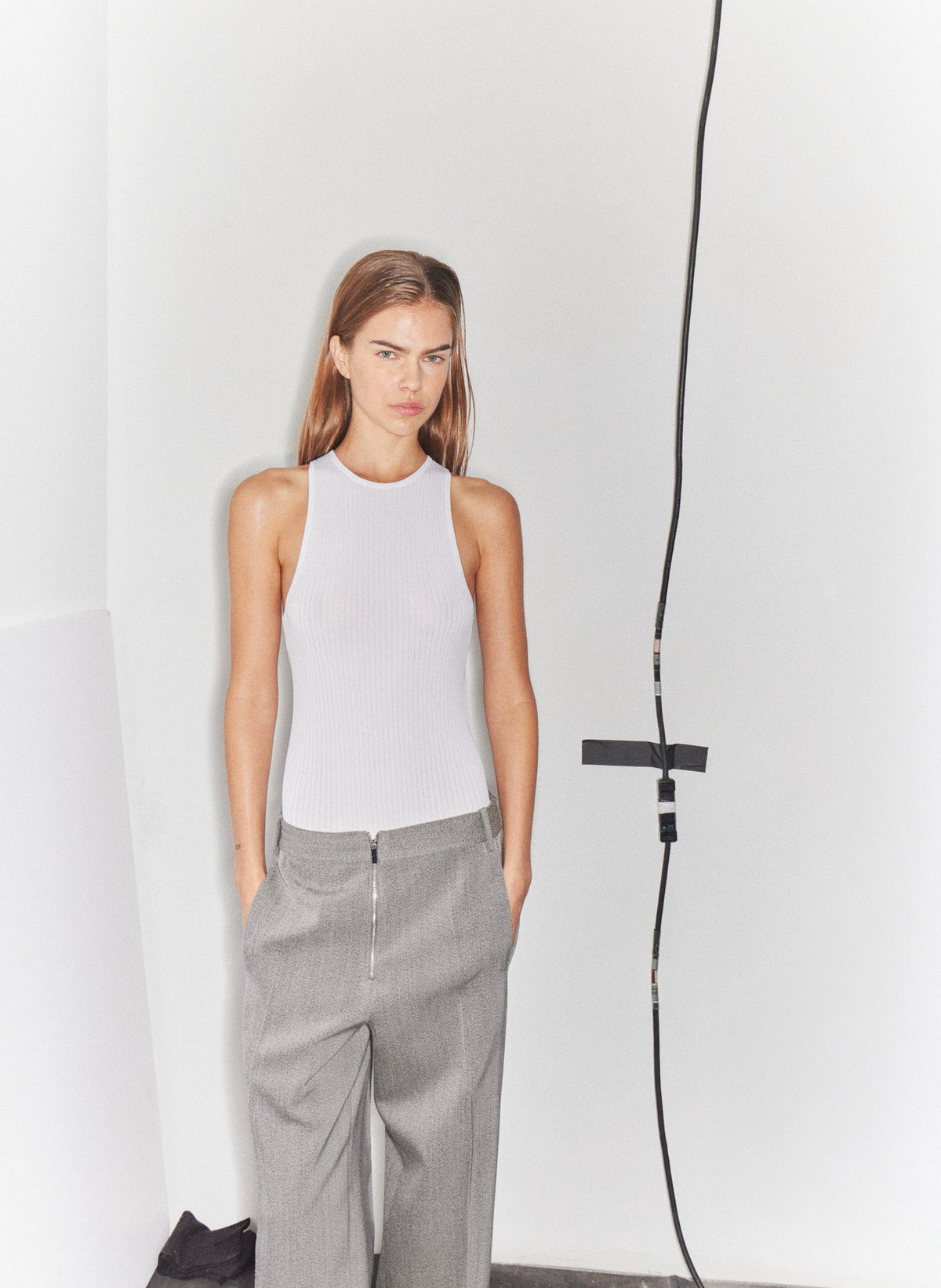 Ribbed Sweater Cut Out Tank | Tibi Classic