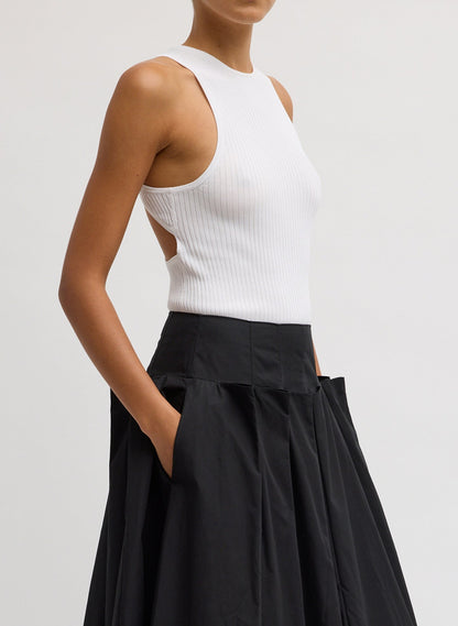 Ribbed Sweater Cut Out Tank | Tibi Classic