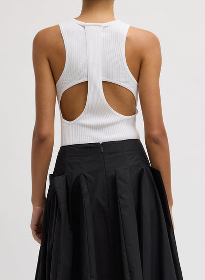 Ribbed Sweater Cut Out Tank | Tibi Classic