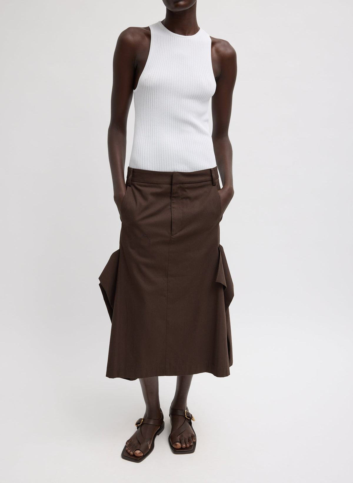 Ribbed Sweater Cut Out Tank | Tibi Classic
