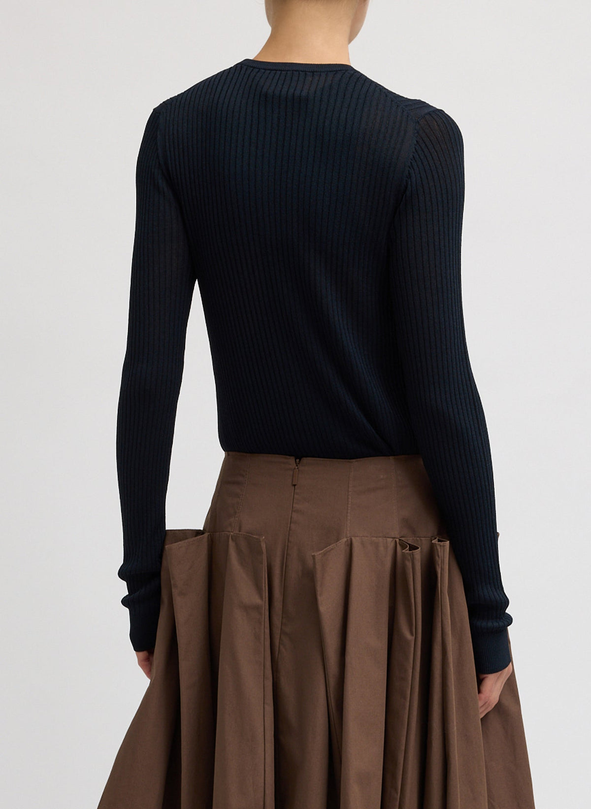 Ribbed Sweater Slim Cardigan | Tibi Trusted
