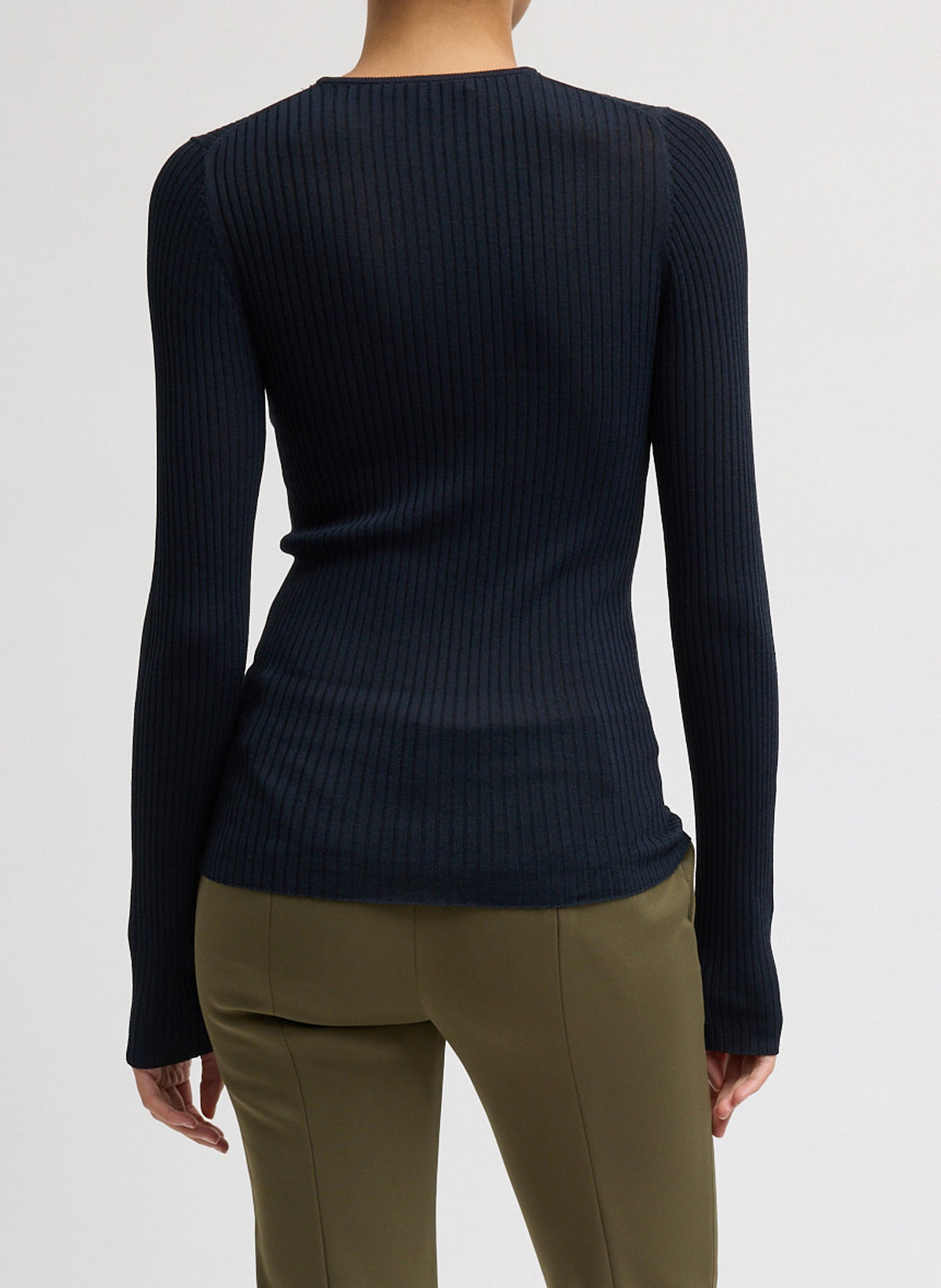 Ribbed Sweater Crewneck Pullover | Tibi Discount