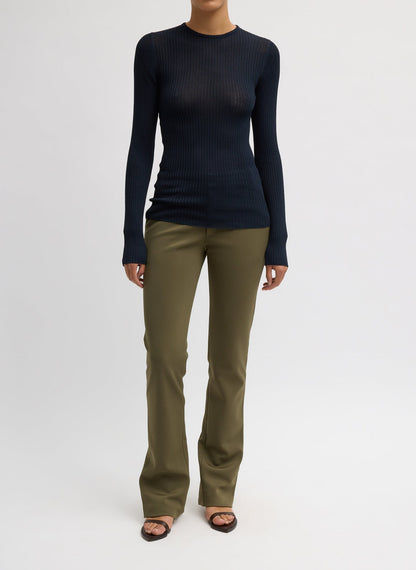 Ribbed Sweater Crewneck Pullover | Tibi Discount
