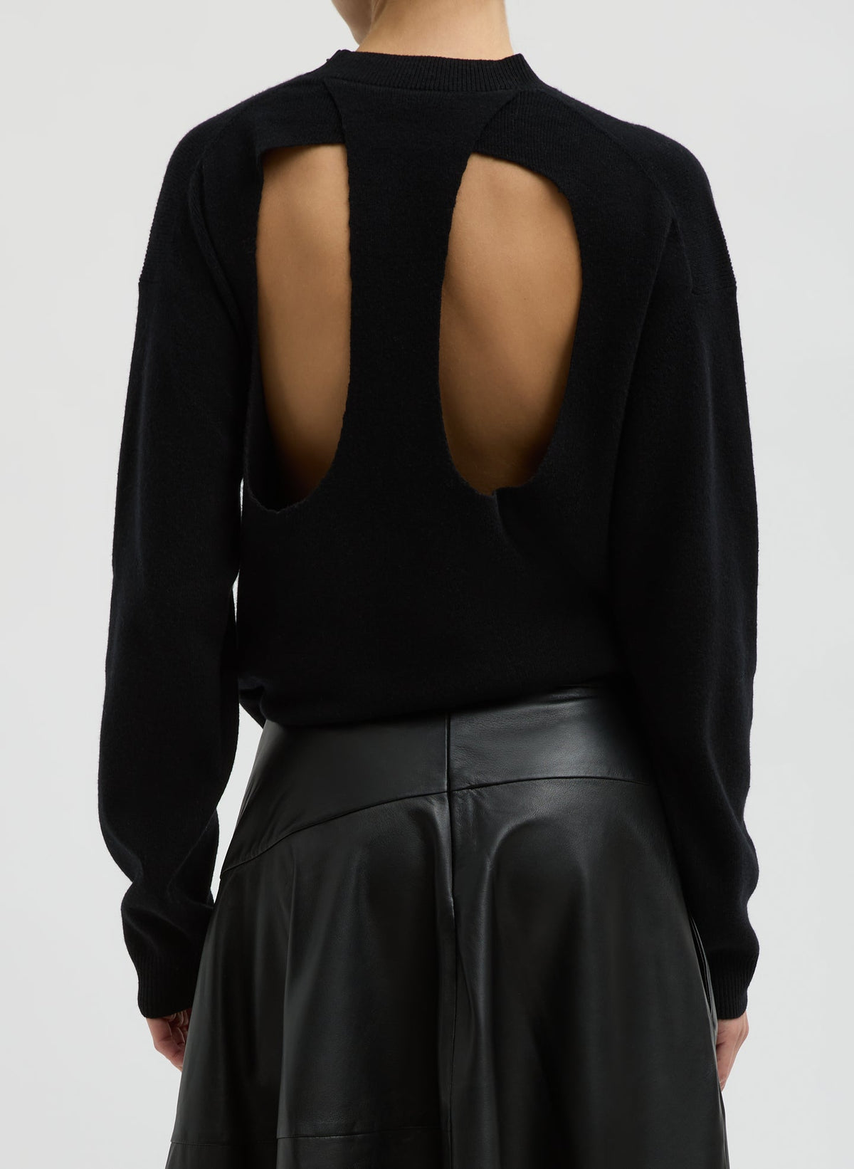 Anna Merino Wool Cut Out Racerback Pullover | Tibi Everyday