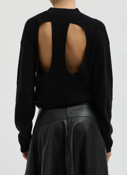 Anna Merino Wool Cut Out Racerback Pullover | Tibi Everyday
