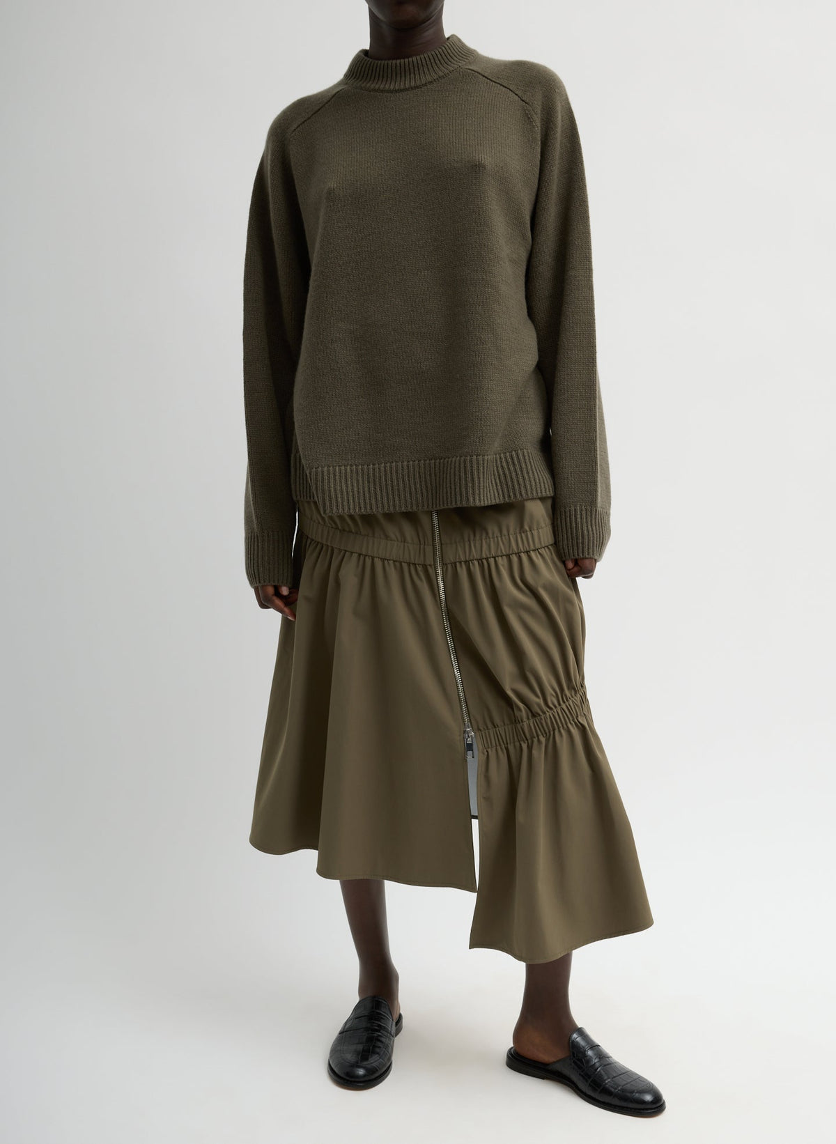 Cashmere Crewneck Oversized Pullover Sweater | Tibi Popular