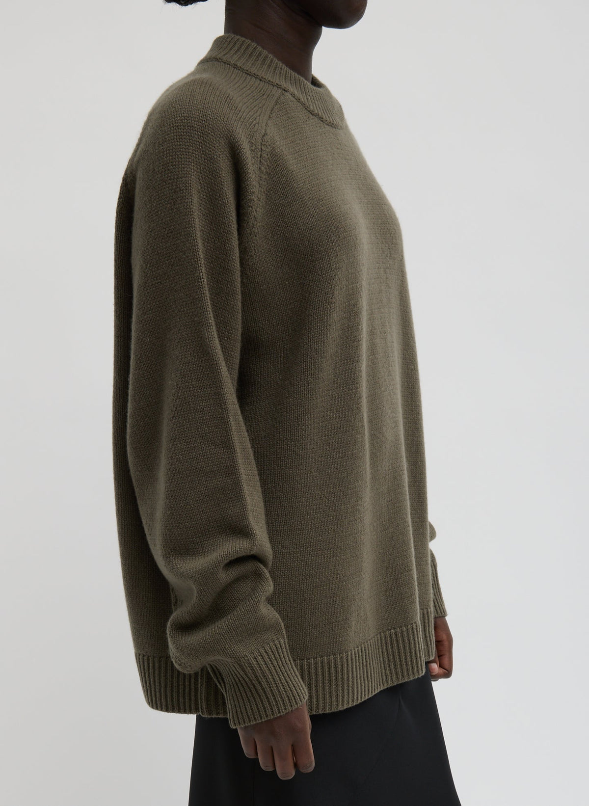 Cashmere Crewneck Oversized Pullover Sweater | Tibi Popular